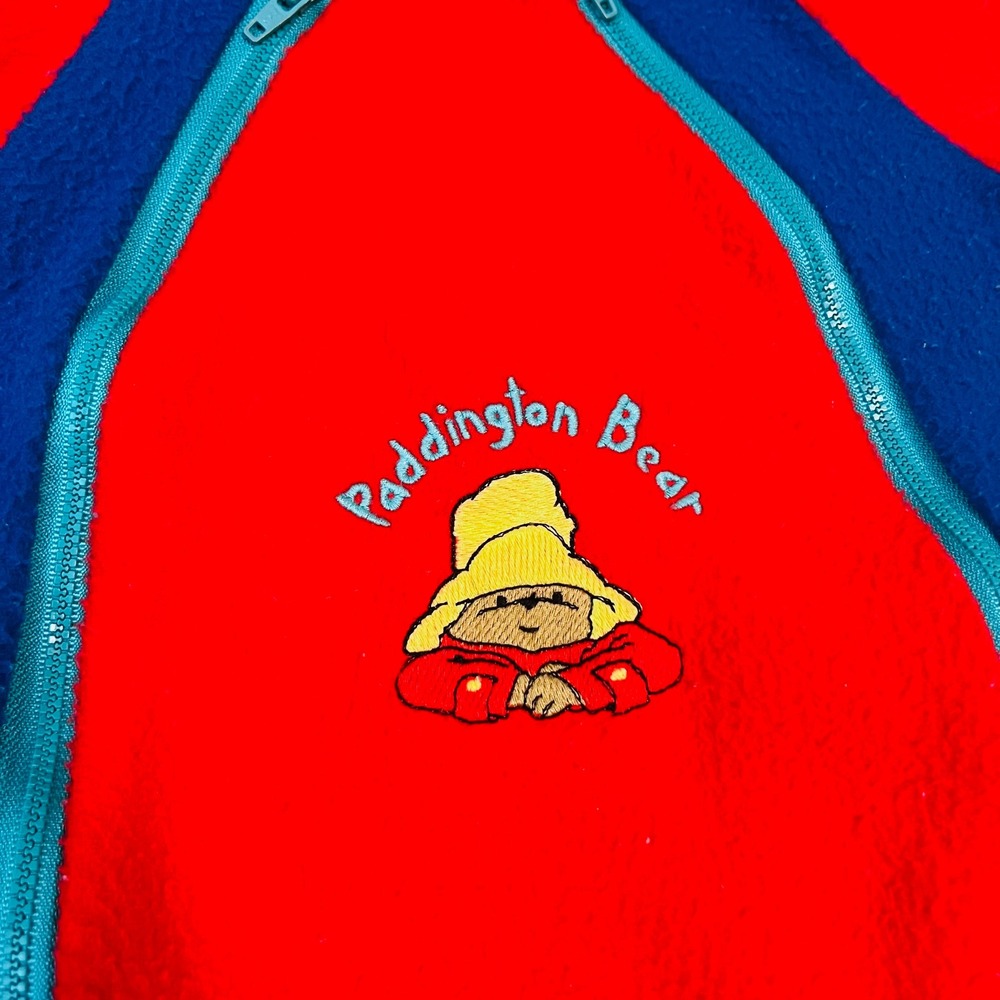 Vintage Paddington Bear Cozy Suit 6-12M Hooded Zip Coverall Made in USA